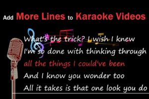 karaoke lyrics editor forum