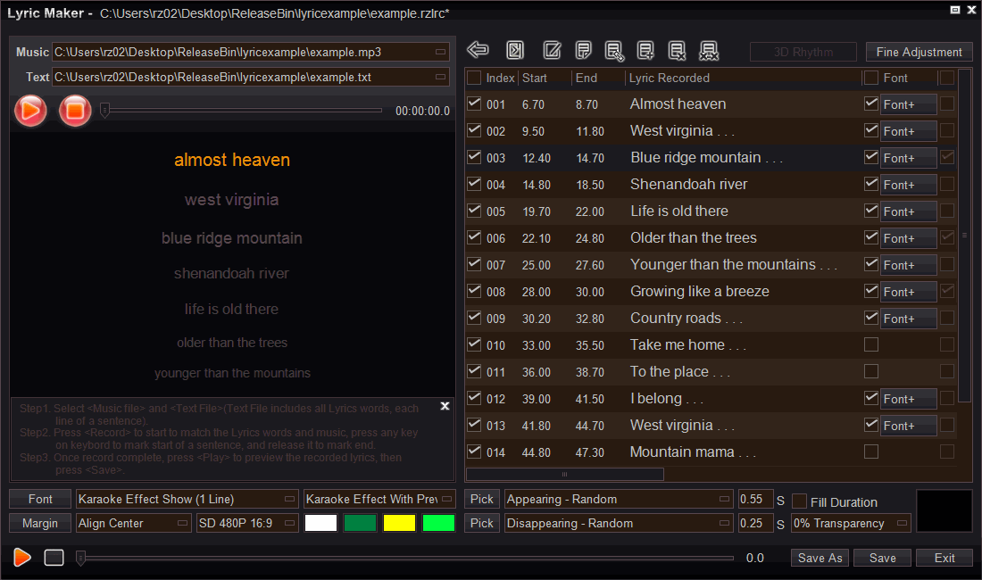 synchronized lyrics editor