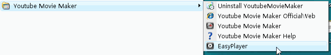 run Easy Player from windows start menu
